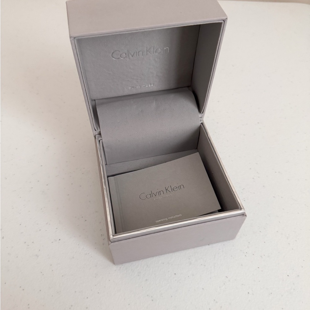 Calvin Klein Silver Dial Black Strap Watch - Picture 6 of 10